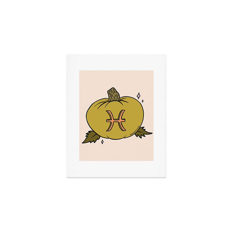 Pisces Pumpkin Art Print Gallery Image 1