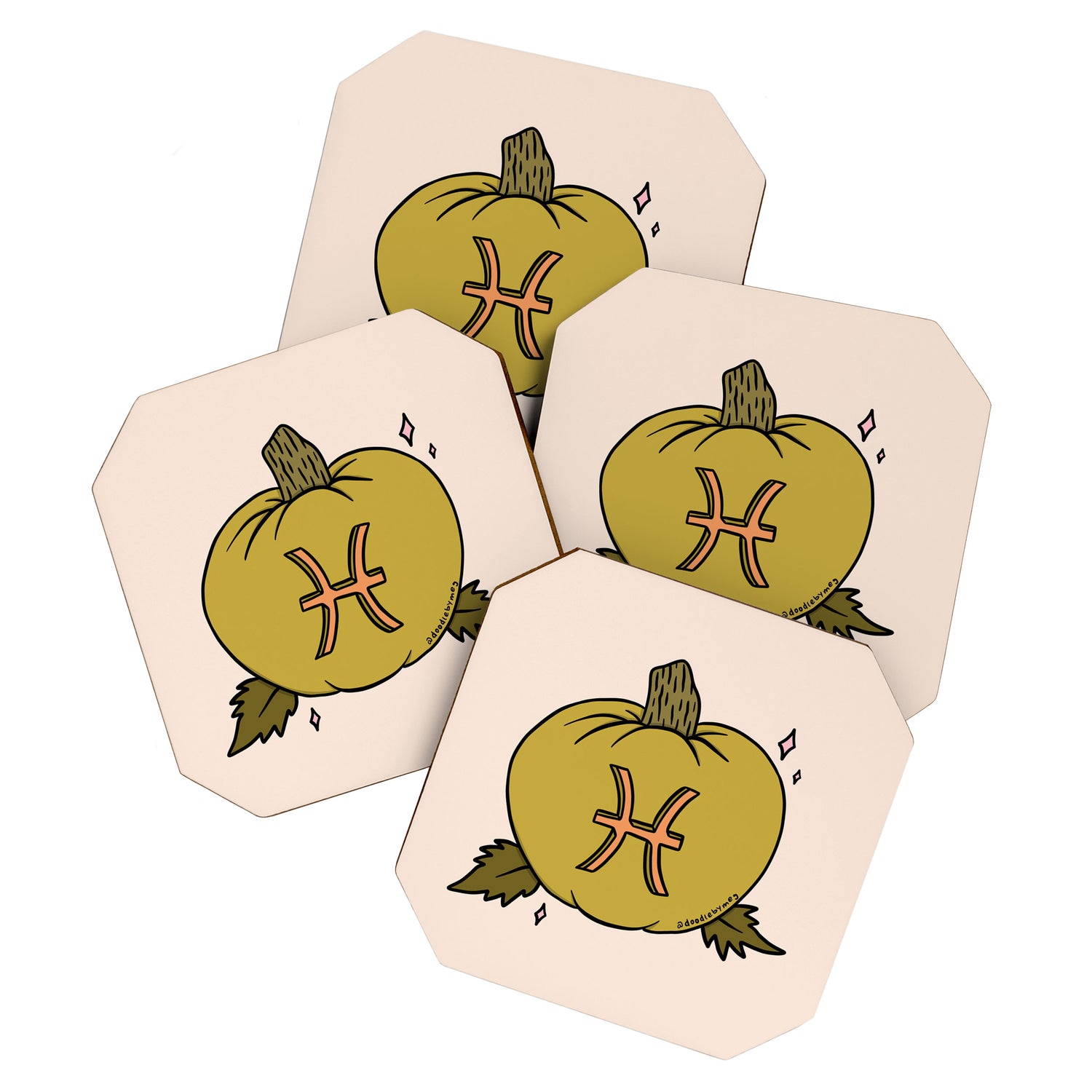 Pisces Pumpkin Coaster Gallery Image 1