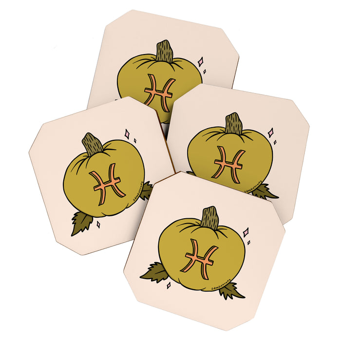 Pisces Pumpkin Coaster Gallery Image 1