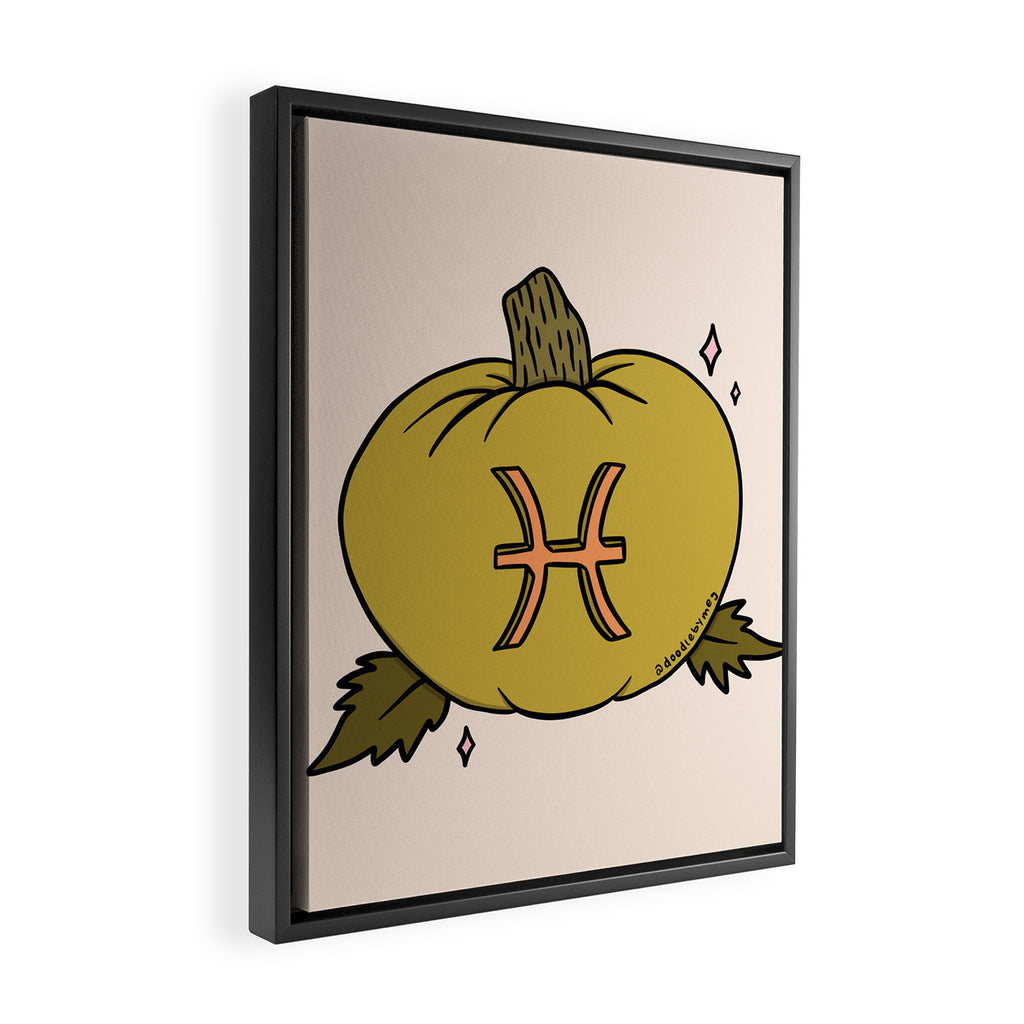 Pisces Pumpkin Framed Canvas Print Gallery Image 2