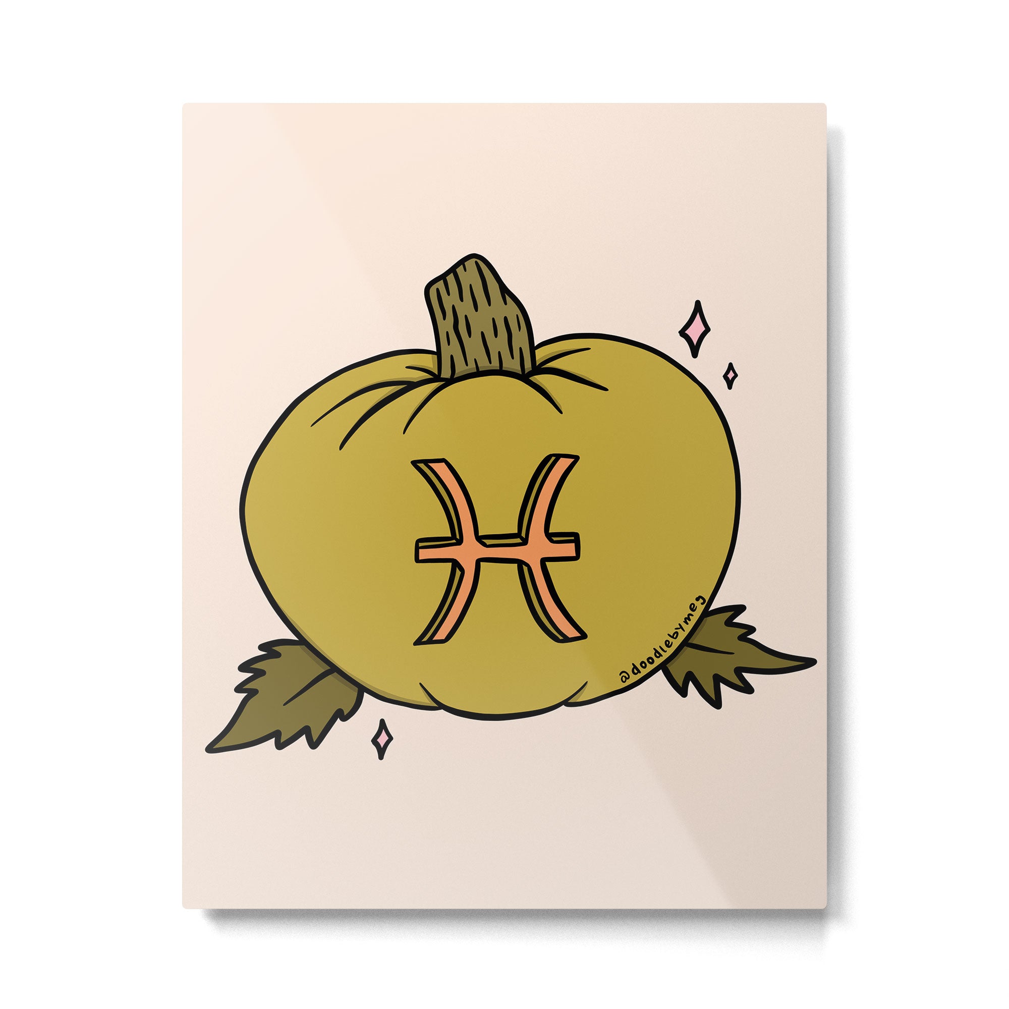 Pisces Pumpkin Metal Print Gallery Image 6