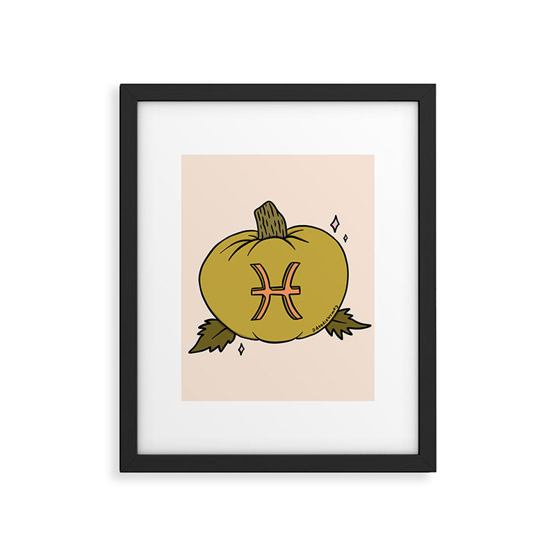Pisces Pumpkin Framed Art Print Gallery Image 6