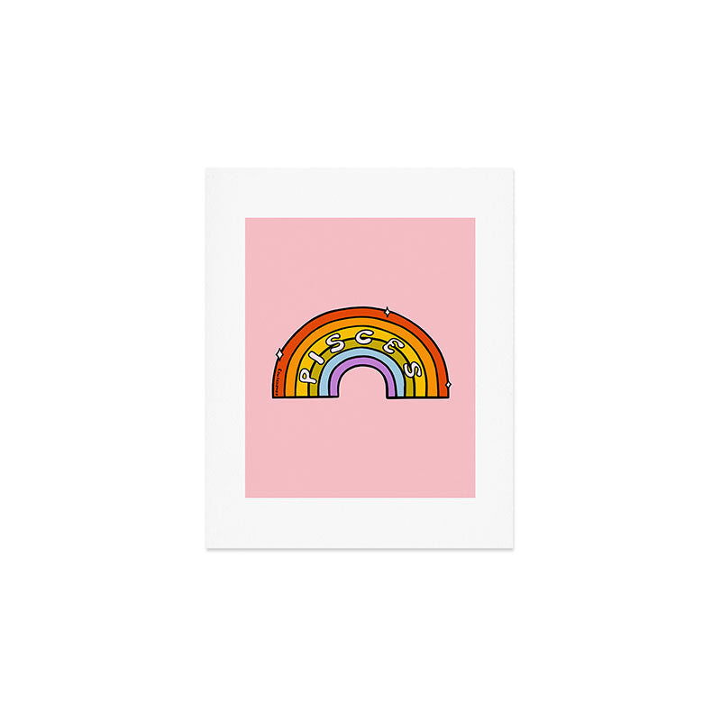 Pisces Rainbow Art Print Gallery Image 1