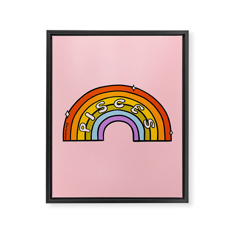 Pisces Rainbow Framed Canvas Print Gallery Image 8
