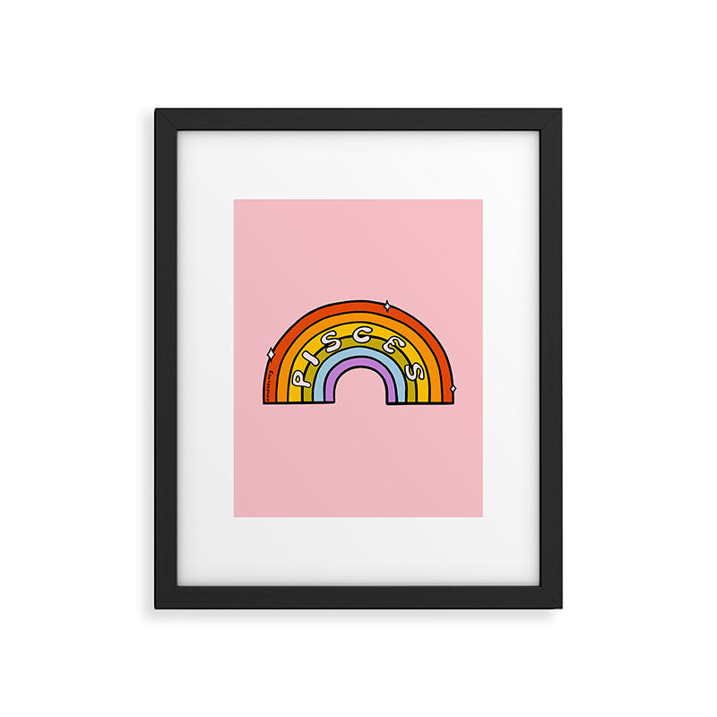 Pisces Rainbow Framed Art Print Gallery Image 6