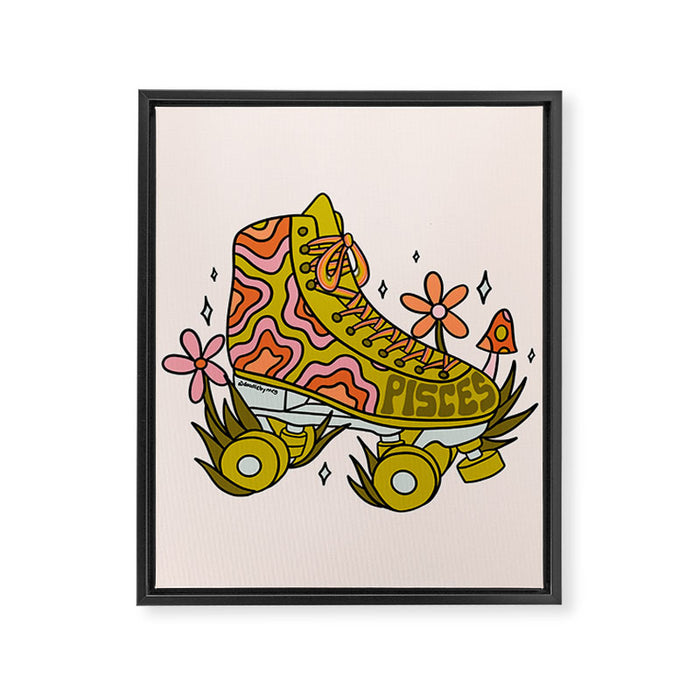 Pisces Roller Skate Framed Canvas Print Gallery Image 1