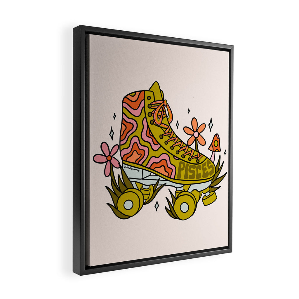 Pisces Roller Skate Framed Canvas Print Gallery Image 2