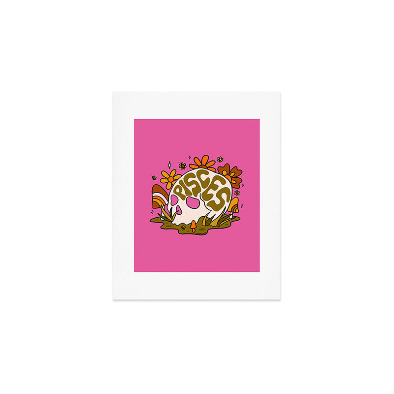 Pisces Skull Art Print Gallery Image 1