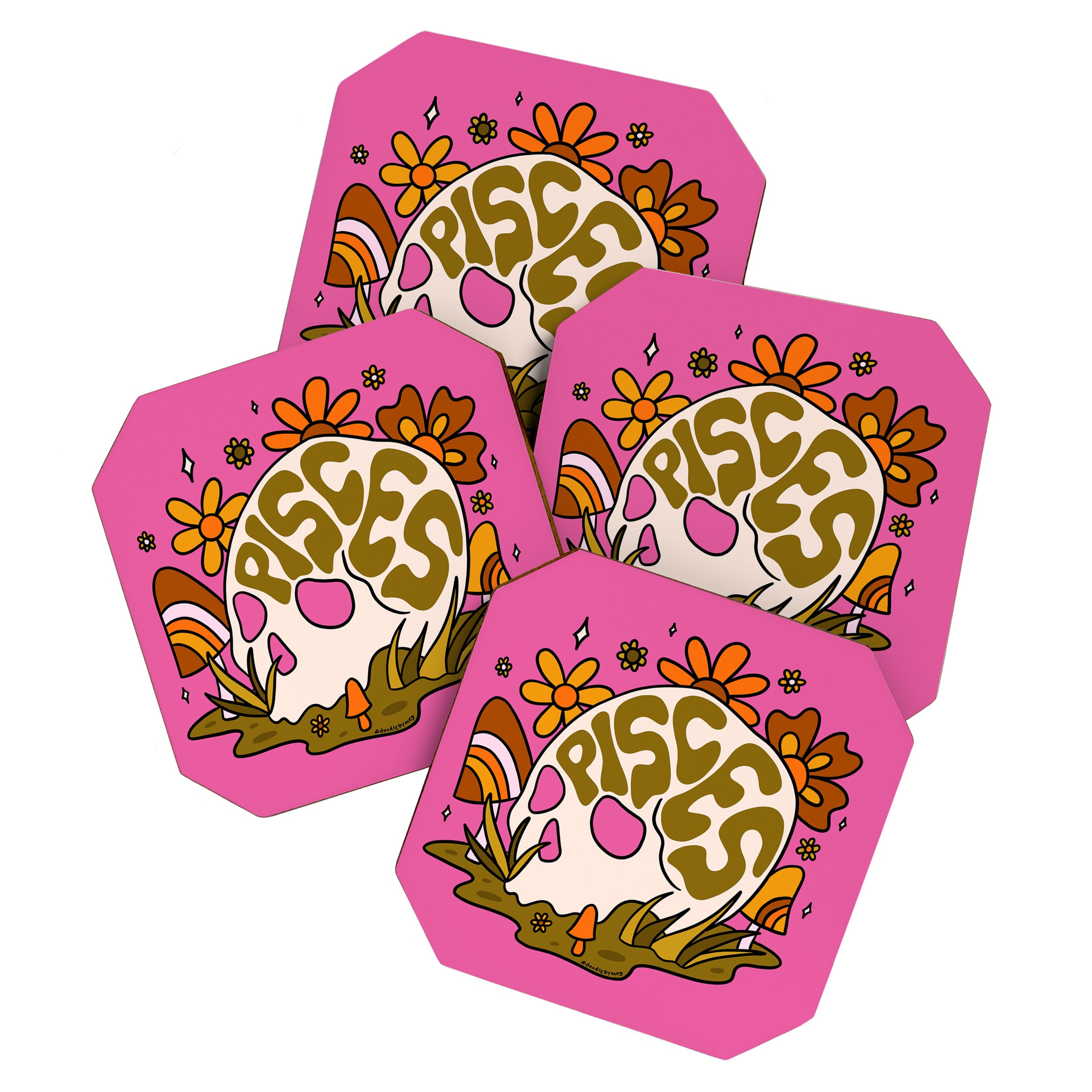 Pisces Skull Coaster Gallery Image 1