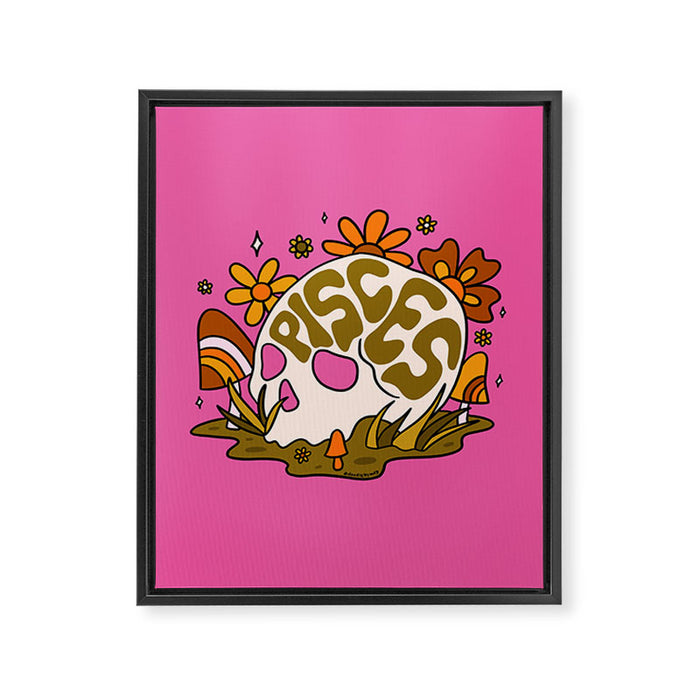 Pisces Skull Framed Canvas Print Gallery Image 1
