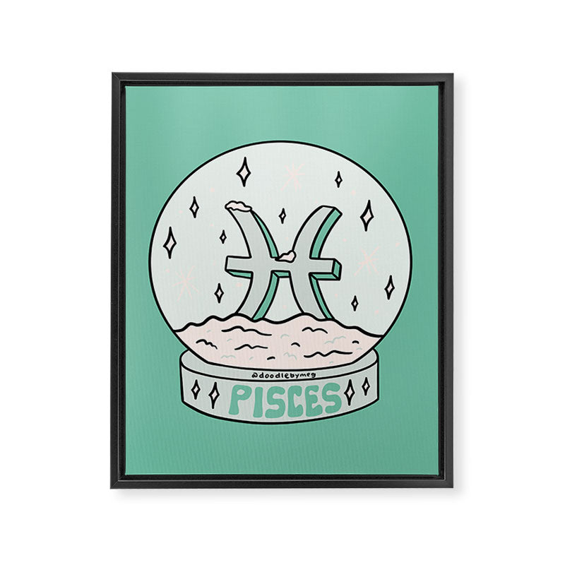 Pisces Snow Globe Framed Canvas Print Gallery Image 8