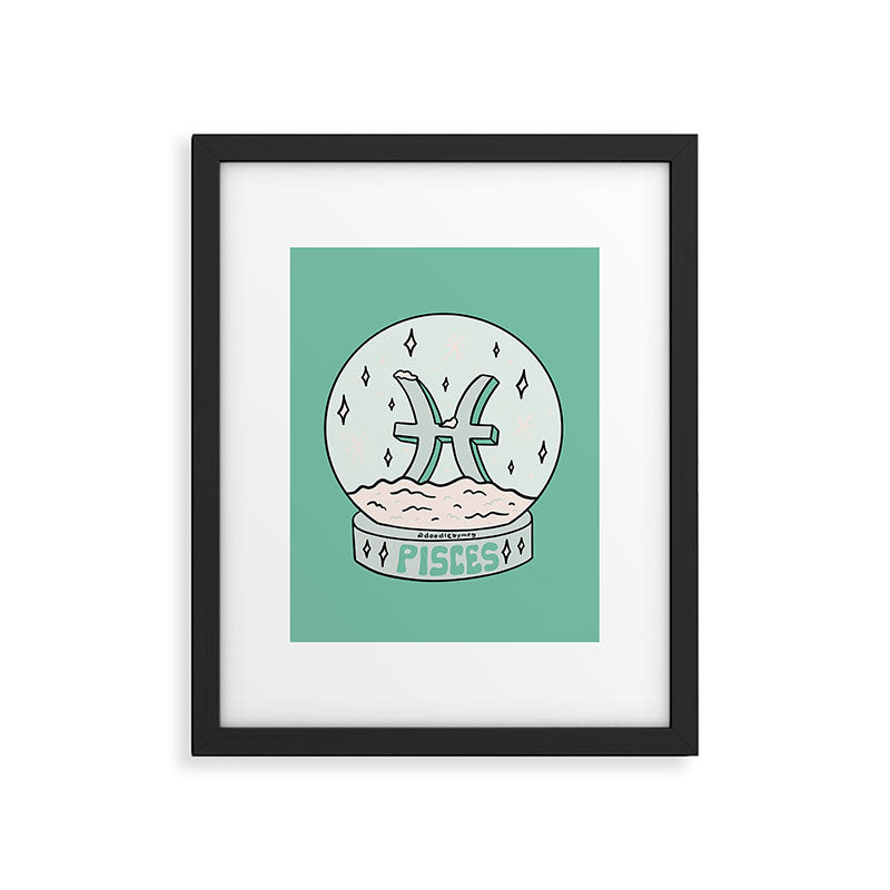 Pisces Snow Globe Framed Art Print Gallery Image 6