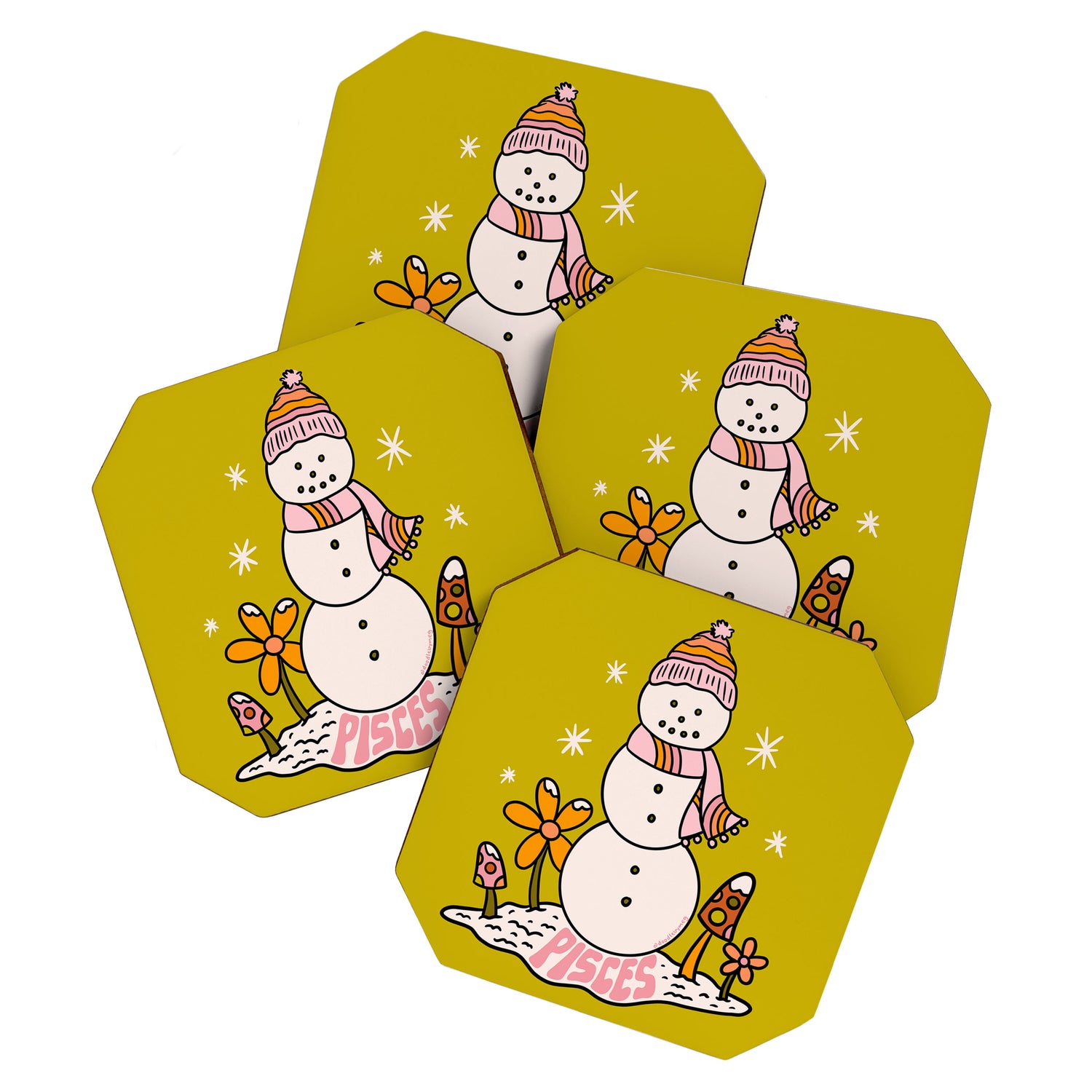 Pisces Snowman Coaster Gallery Image 1