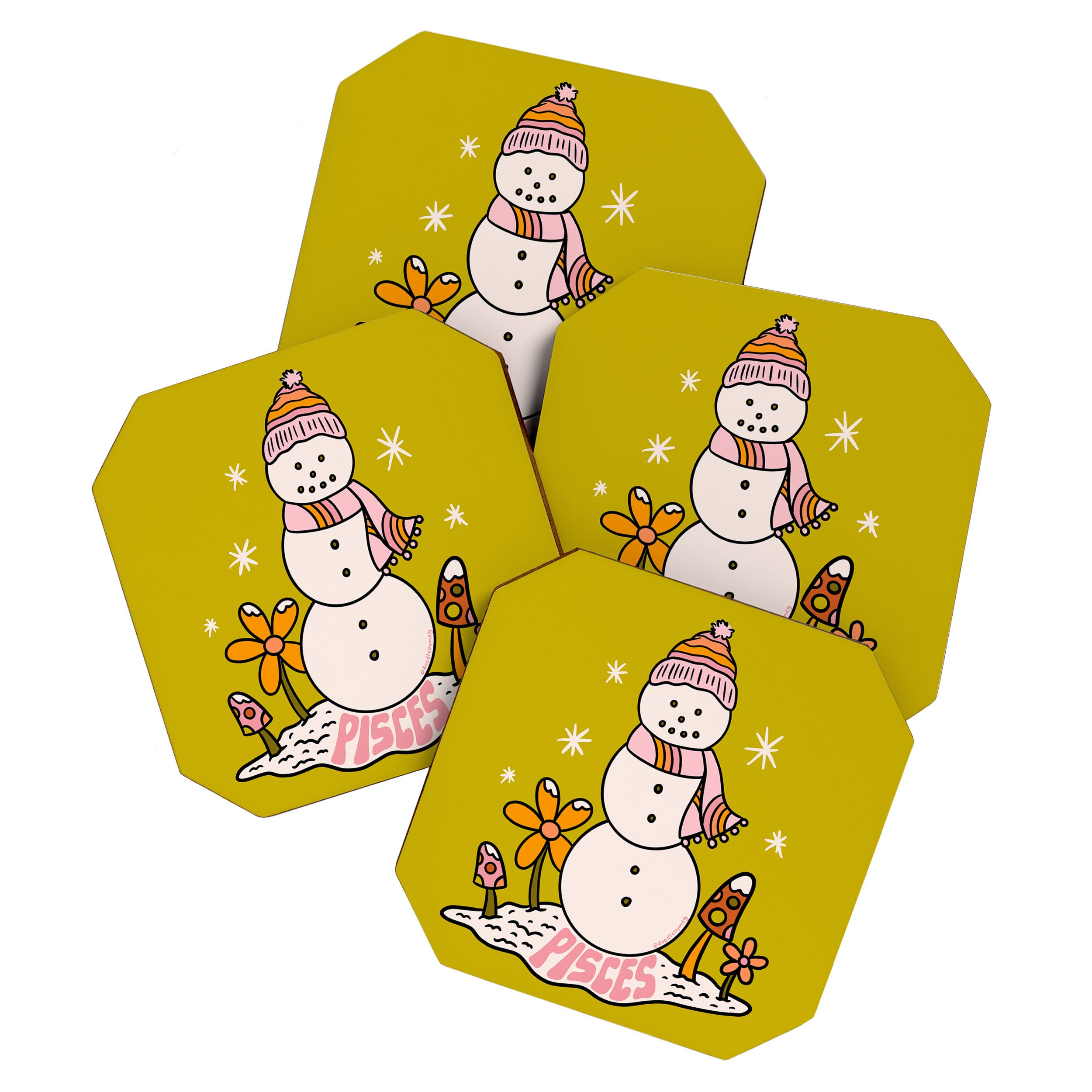 Pisces Snowman Coaster Gallery Image 1