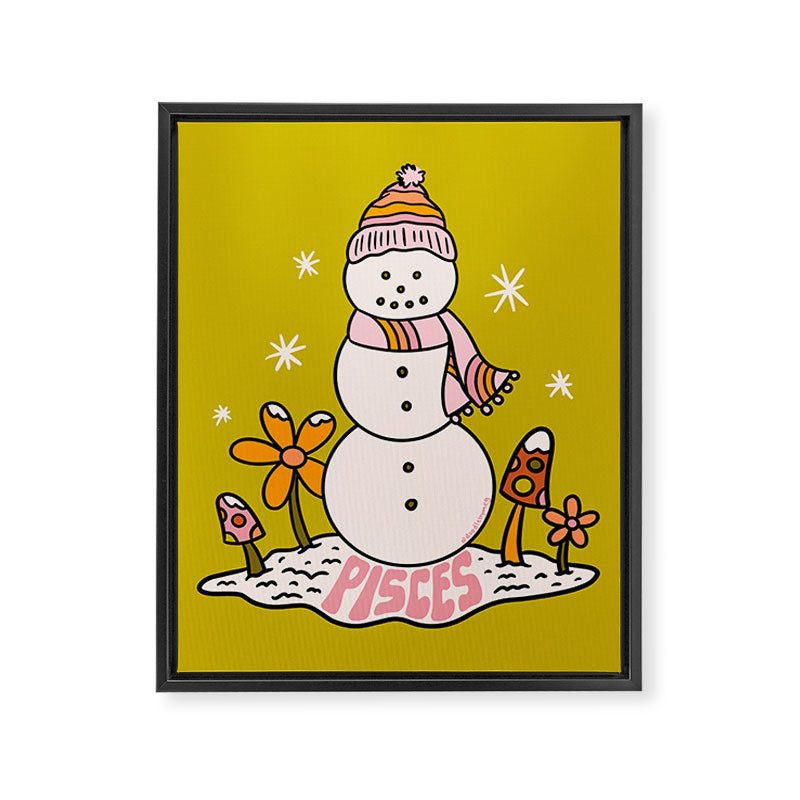 Pisces Snowman Framed Canvas Print Gallery Image 8