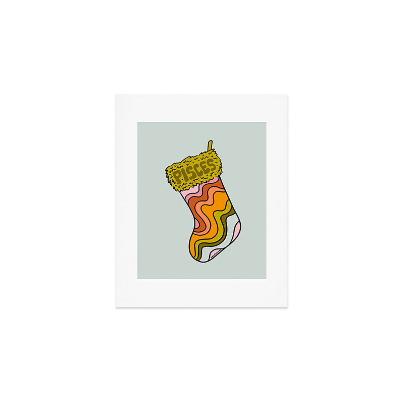 Pisces Stocking Art Print Gallery Image 1