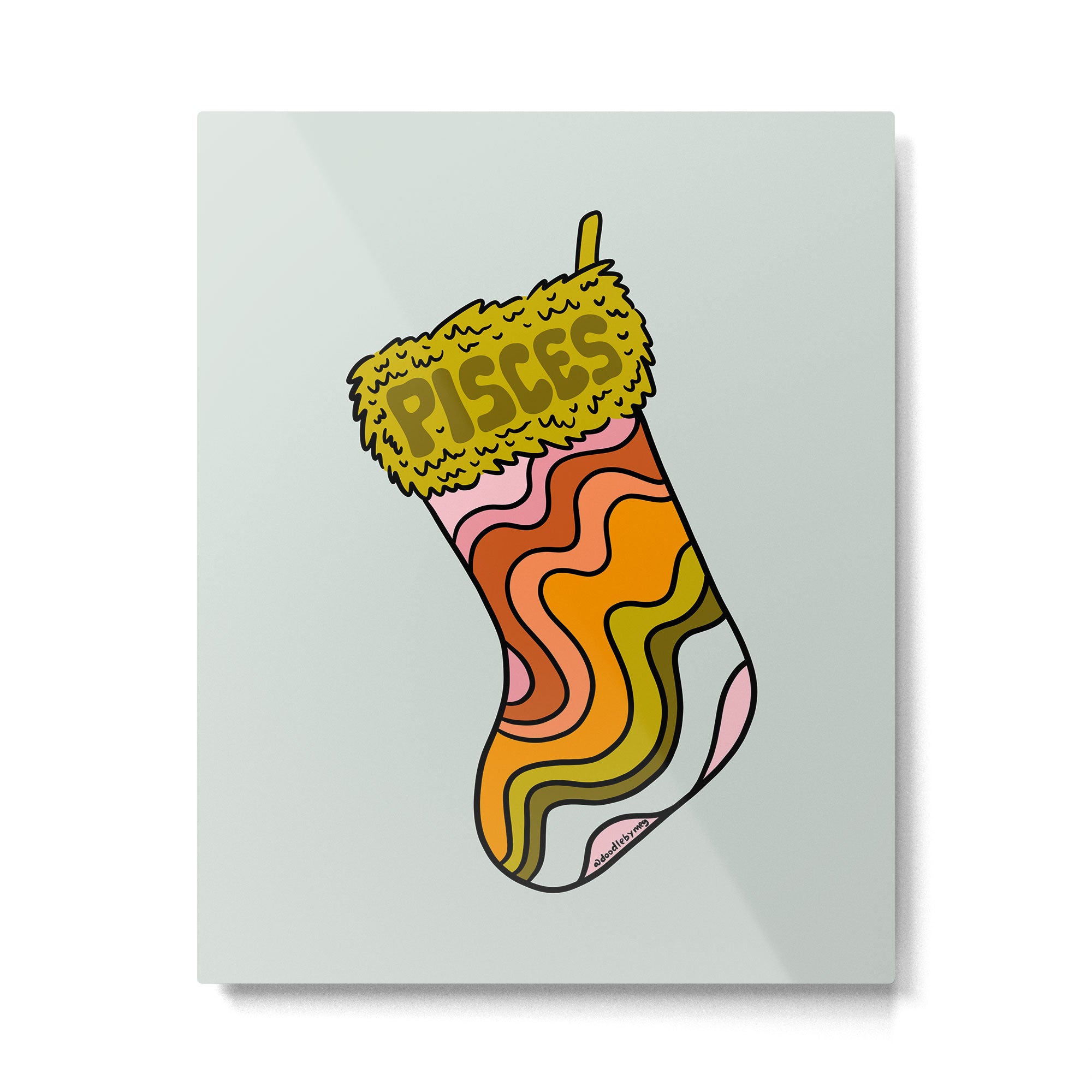 Pisces Stocking Metal Print Gallery Image 6