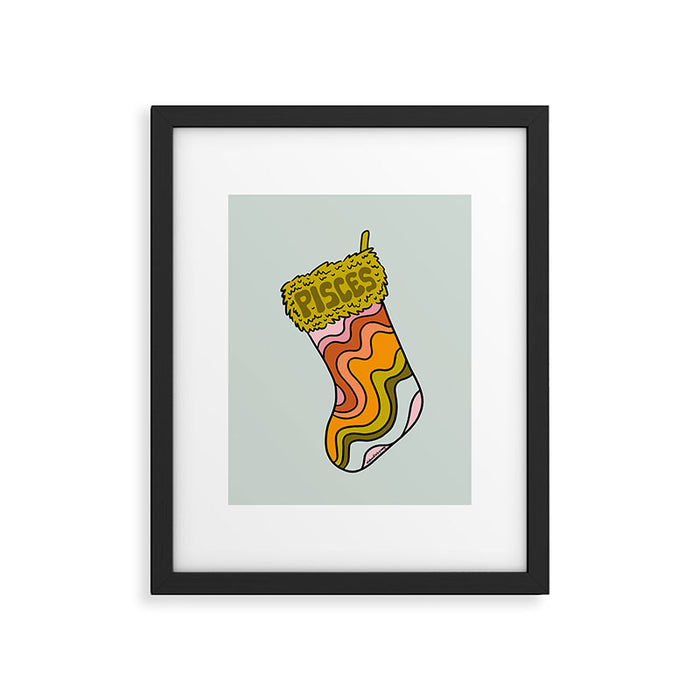 Pisces Stocking Framed Art Print Gallery Image 1