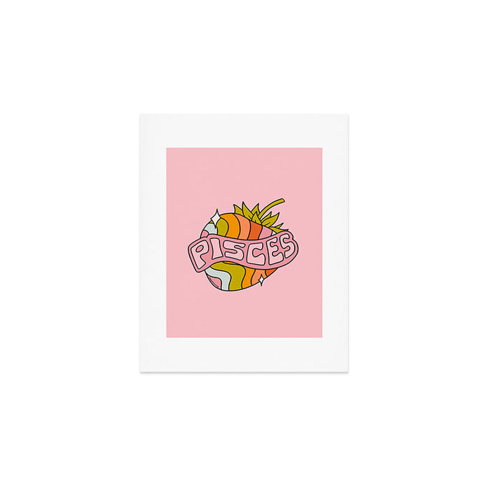 Pisces Strawberry Art Print Gallery Image 1