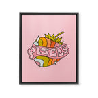 Pisces Strawberry Framed Canvas Print Gallery Image 8