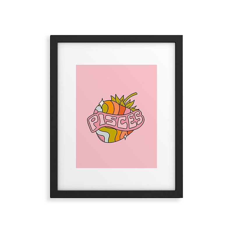 Pisces Strawberry Framed Art Print Gallery Image 6