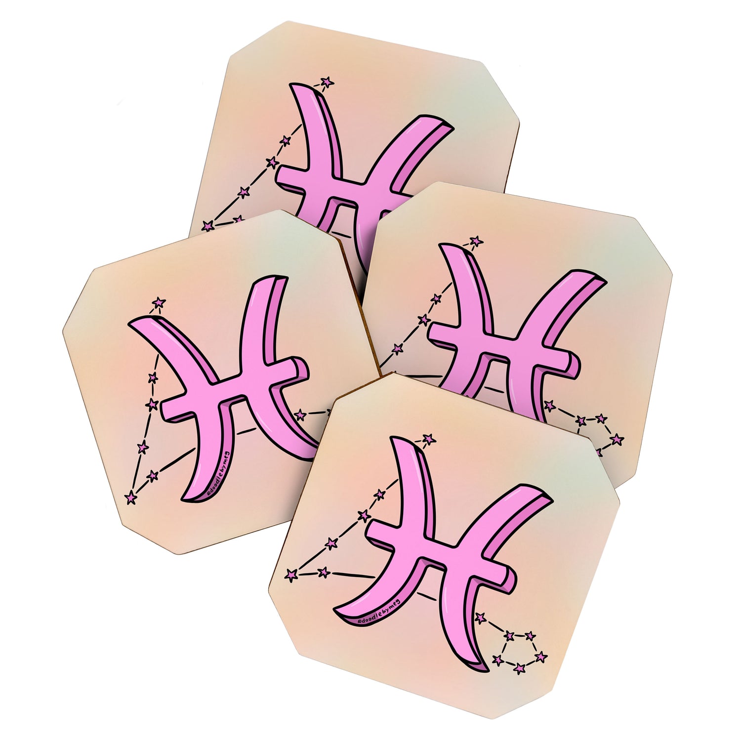 Pisces Symbol Coaster Gallery Image 1