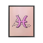 Pisces Symbol Framed Canvas Print Gallery Image 8