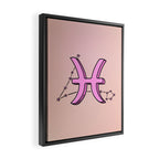 Pisces Symbol Framed Canvas Print Gallery Image 2