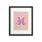 Pisces Symbol Framed Art Print Gallery Image 6