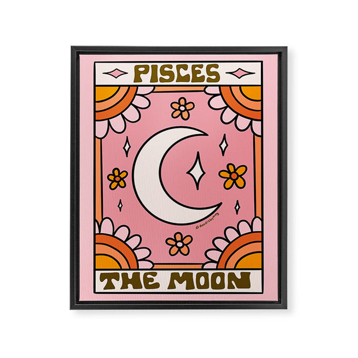 Pisces Tarot Card Framed Canvas Print Gallery Image 1