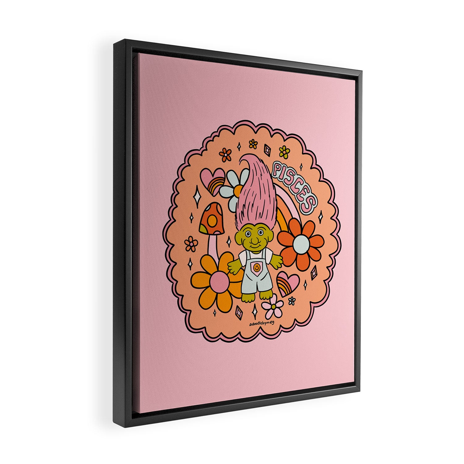 Pisces Troll Framed Canvas Print Gallery Image 2