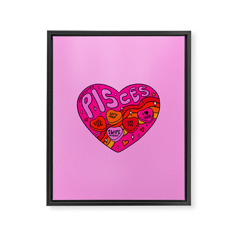 Pisces Valentine Framed Canvas Print Gallery Image 8