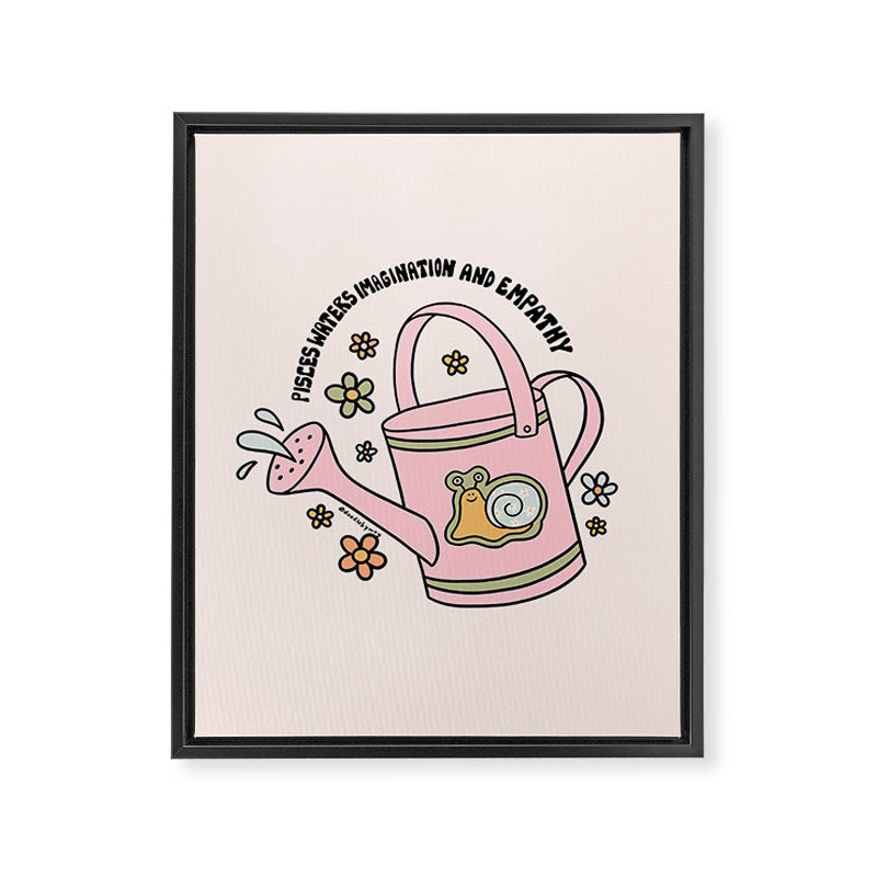 Pisces Watering Can Framed Canvas Print Gallery Image 8
