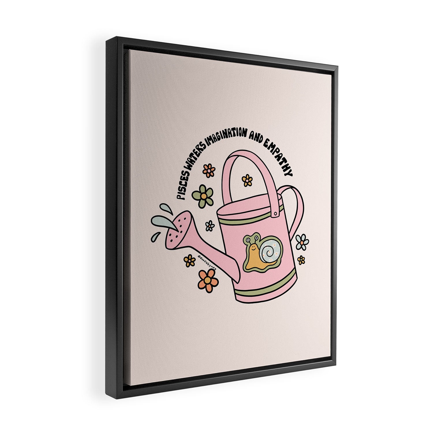 Pisces Watering Can Framed Canvas Print Gallery Image 2