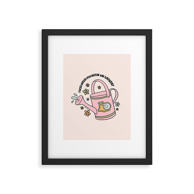 Pisces Watering Can Framed Art Print Gallery Image 6