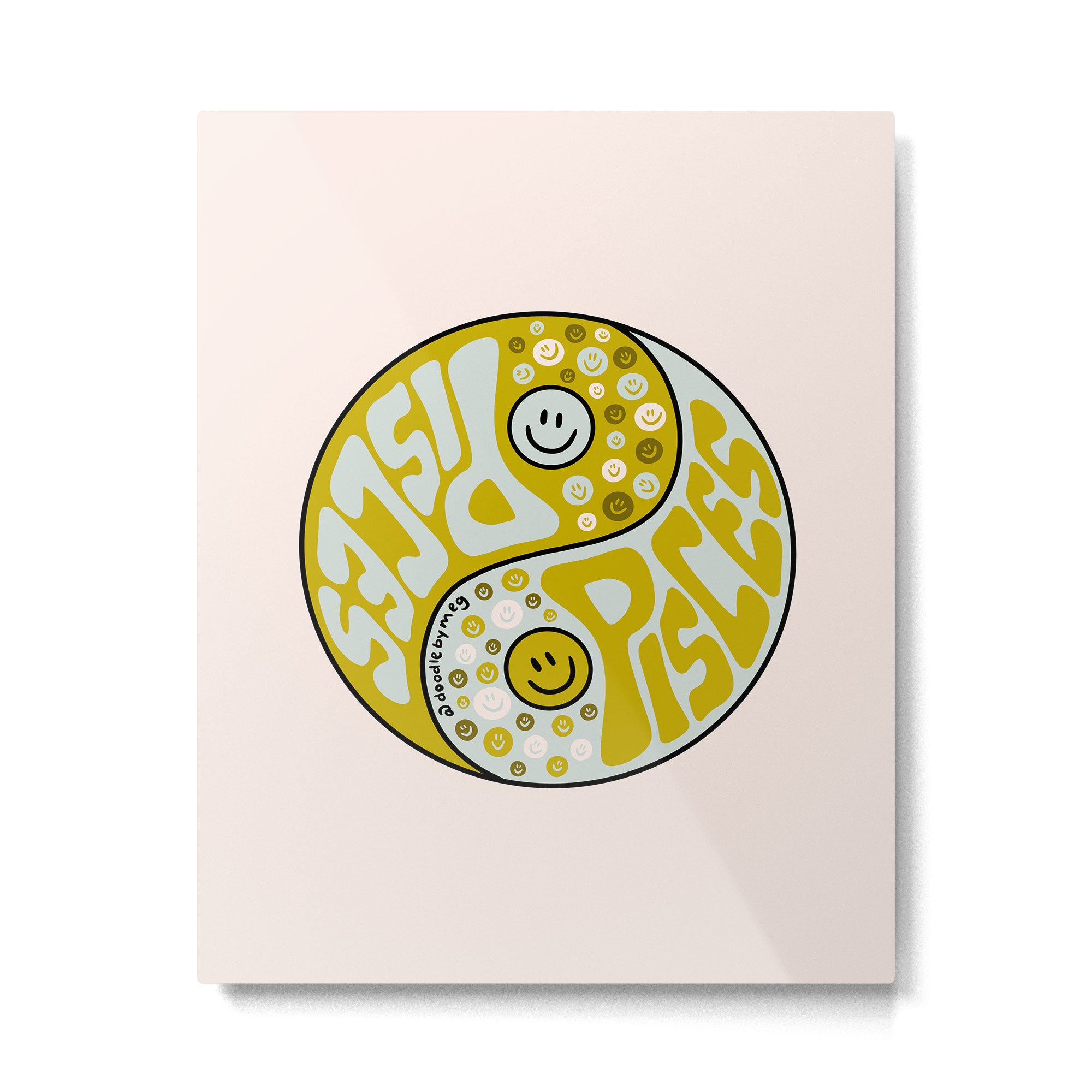 Pisces Yin Yang Metal Print Gallery Image 6