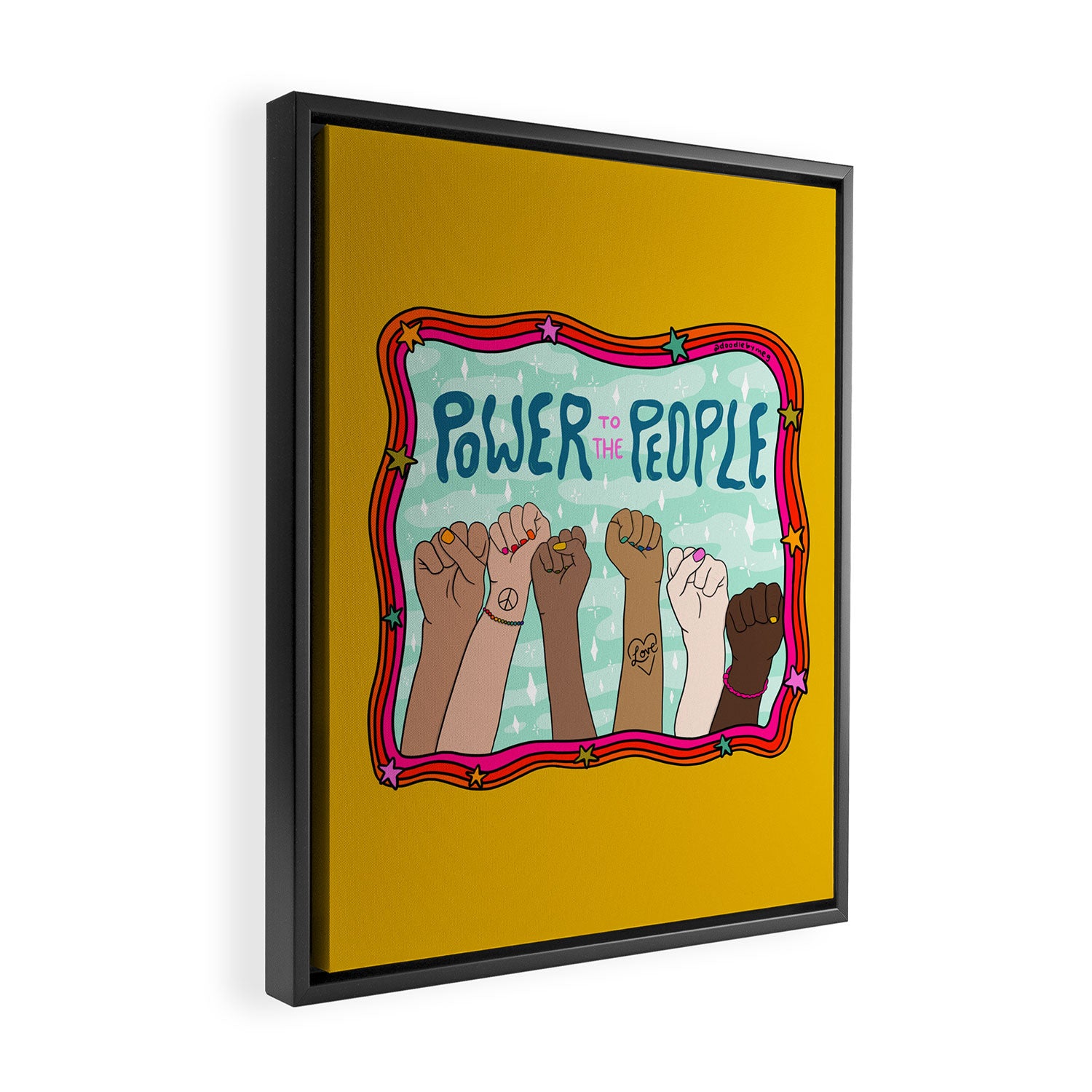 Power to the People Framed Canvas Print Gallery Image 2