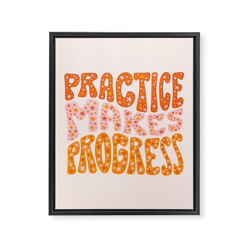 Practice Makes Progress Framed Canvas Print Gallery Image 8