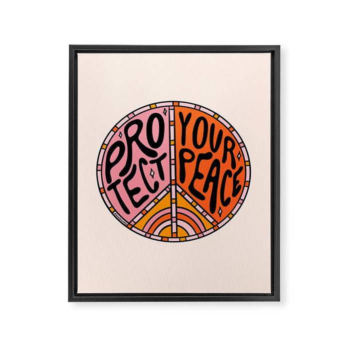 Protect Your Peace Framed Canvas Print Gallery Image 1