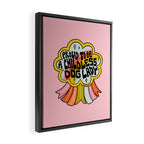 Proud To Be A Childless Dog Lady Framed Canvas Print Gallery Image 2