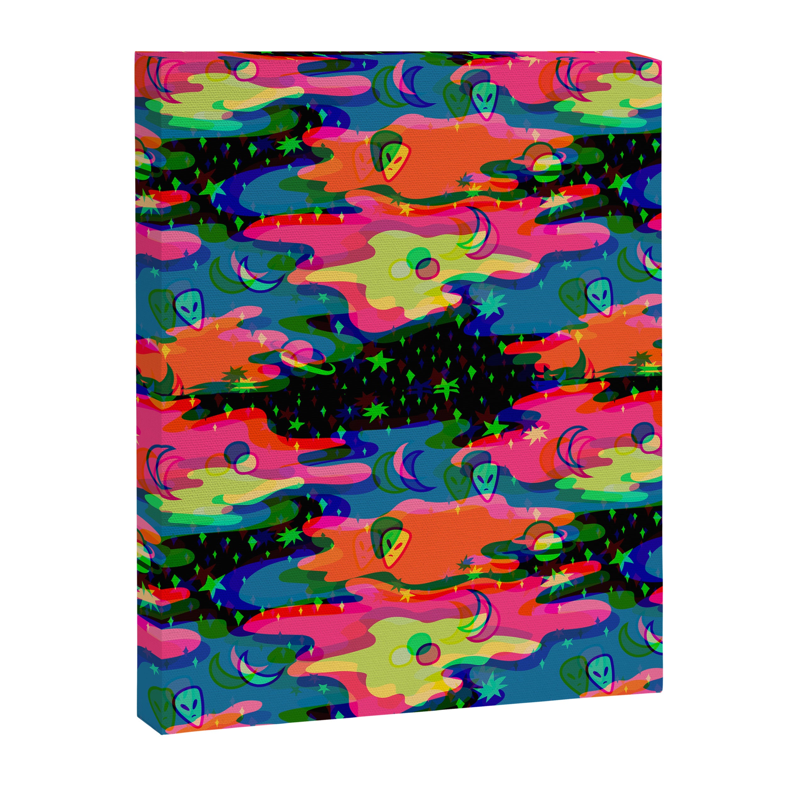 Psychedelic 3D Alien Print Canvas Print Gallery Image 8