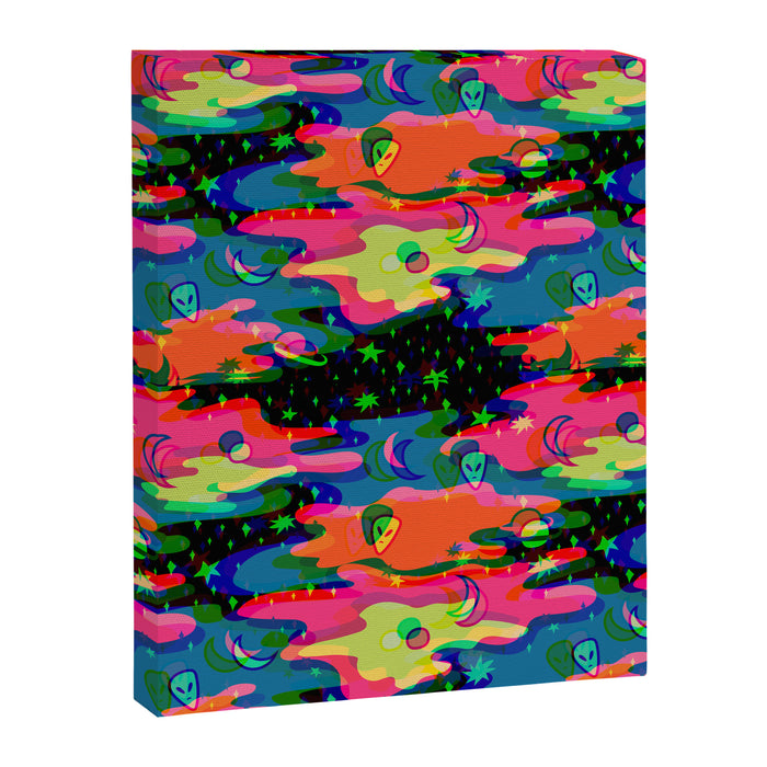 Psychedelic 3D Alien Print Canvas Print Gallery Image 1