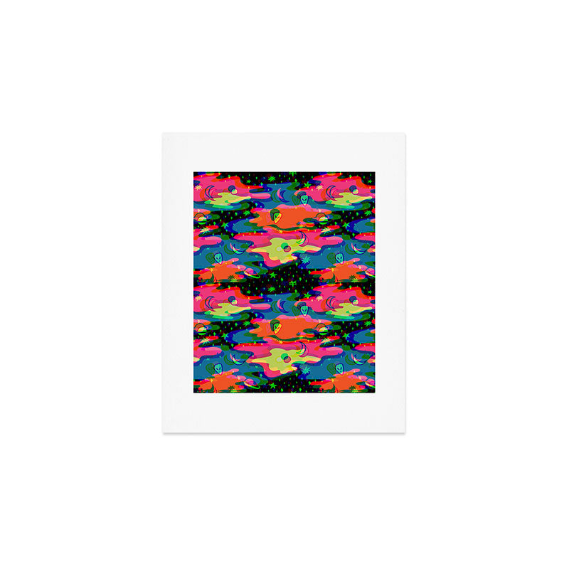 Psychedelic 3D Alien Print Art Print Gallery Image 1