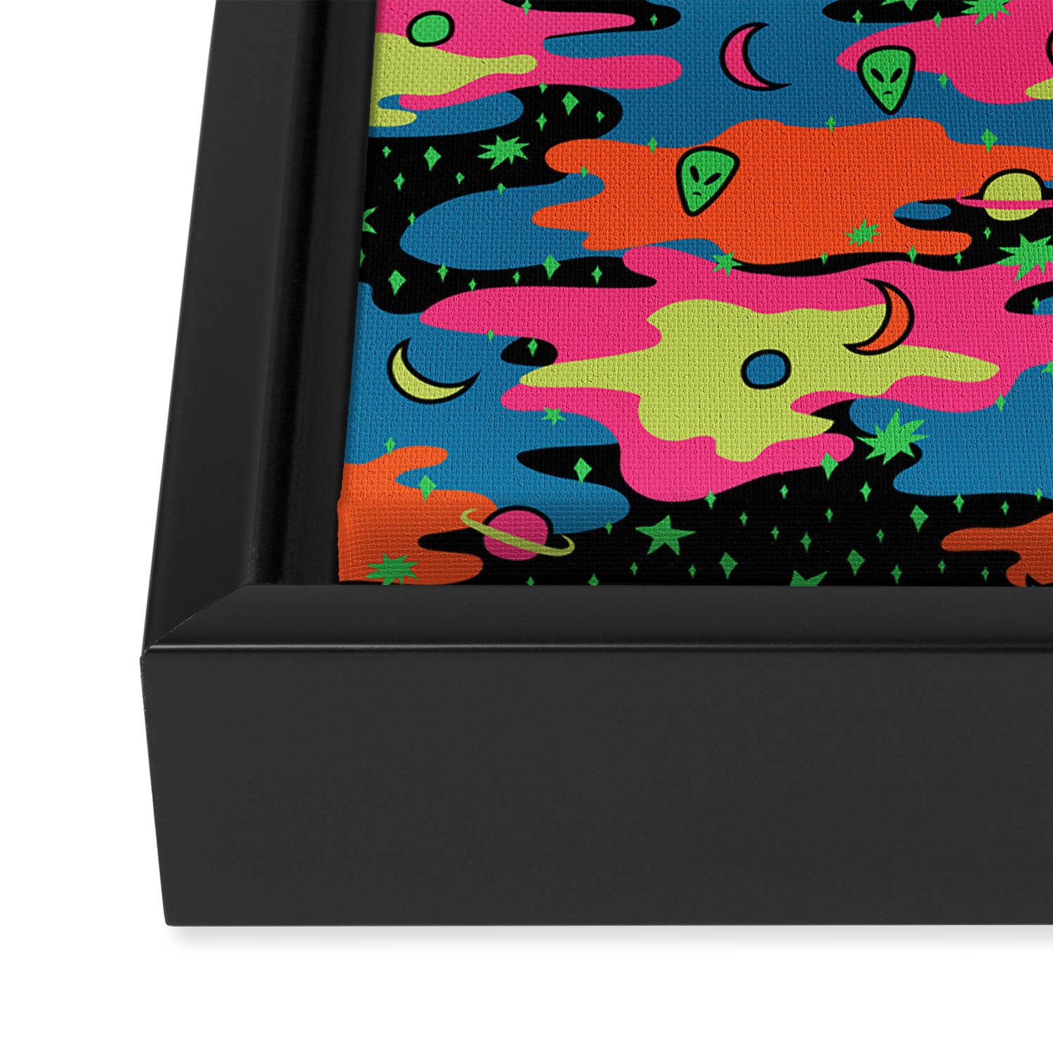 Psychedelic Space Framed Canvas Print Gallery Image 3