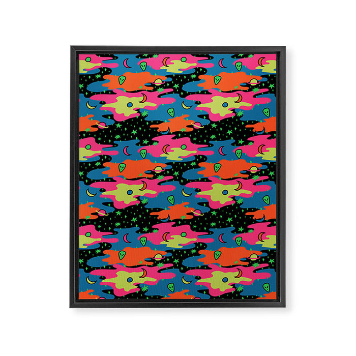 Psychedelic Space Framed Canvas Print Gallery Image 1