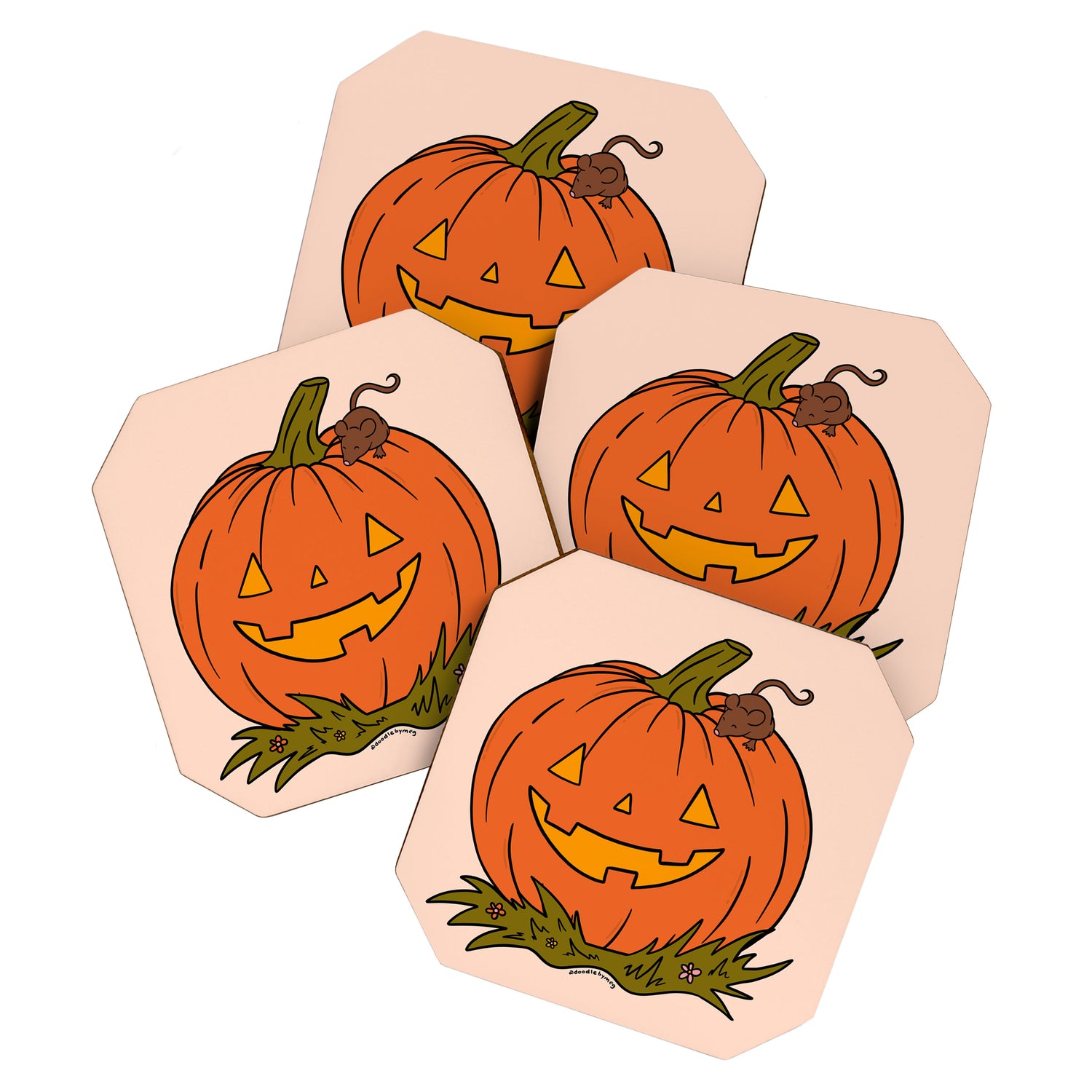 Pumpkin and Mouse Coaster Gallery Image 1