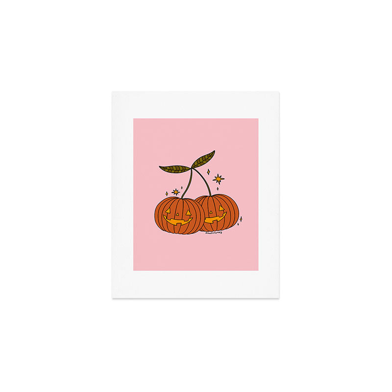 Pumpkin Cherries Art Print Gallery Image 1