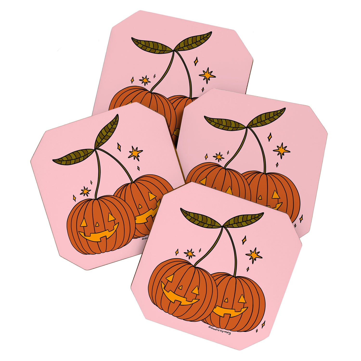 Pumpkin Cherries Coaster Gallery Image 1