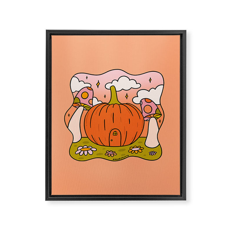 Pumpkin Cottage Framed Canvas Print Gallery Image 8