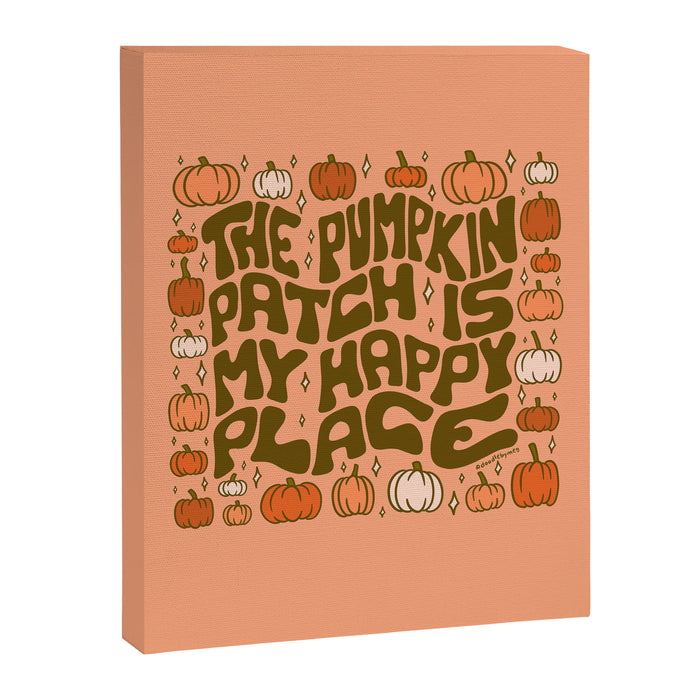 Pumpkin Patch Is My Happy Place Canvas Print Gallery Image 1